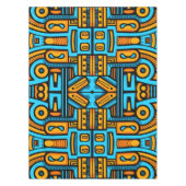 Figuratief Abstract Bold Blauw Sinaasappel Tafelkleed (Voorkant)