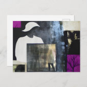 Figuratief Abstract Briefkaart van het Collage (Voorkant / Achterkant)