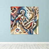 Figuratief expressionisme tweede canvas afdruk (Insitu (Houten vloer))