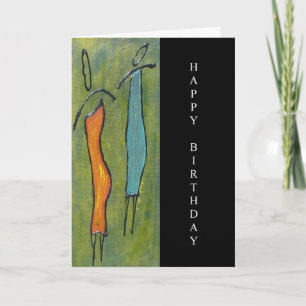 Figuratieve vrouwen Happy Birthday Art Kaart