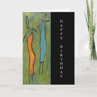 Figuratieve vrouwen Happy Birthday Art Kaart