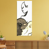 Figurative Native American en Buffalo Canvas Afdruk (Insitu (Woonkamer))
