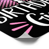 Figure Skater Birthday Girl Ice Skating Poster (Hoek)