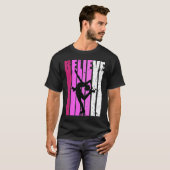 Figure Skates Ice Skating Pink Team Fan Believe Mo T-shirt (Voorkant volledig)