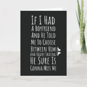 Figure Skating Cards Girls Skate Skater For Her Kaart (Voorkant)