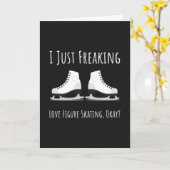 Figure Skating Cards Winter Sports Skate Skates Kaart (Gele Bloem)