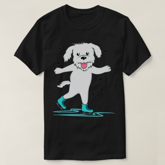 Figure Skating Dog Dogs Cute Pet T-shirt (Design voorkant)