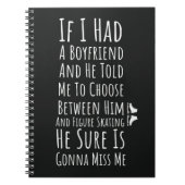 Figure Skating Gifts Female Women Girls For Her Notitieboek (Voorkant)