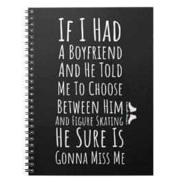 Figure Skating Gifts Female Women Girls For Her Notitieboek