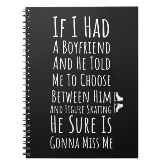 Figure Skating Gifts Female Women Girls For Her Notitieboek (Voorkant)