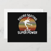 Figure skating is my superpower Winter sports Briefkaart (Voorkant / Achterkant)