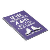 Figure Skating Ornaments Gifts Girl Skater For Her Notitieboek (Rechterzijde)