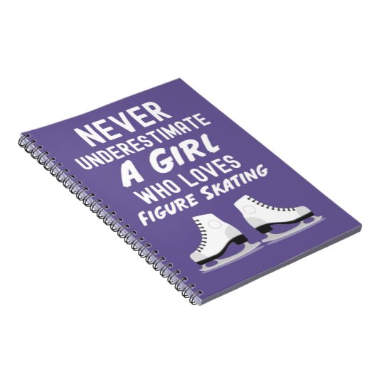 Figure Skating Ornaments Gifts Girl Skater For Her Notitieboek (Rechterzijde)