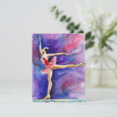 FIGURE SKING ARTITY INVITATION ~ BIRTHDAY OF KAART (Staand voorkant)