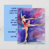 FIGURE SKING ARTITY INVITATION ~ BIRTHDAY OF KAART (Voorkant / Achterkant)