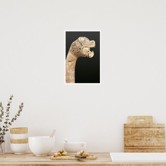 Figurehead of a Viking Longship, gevonden in Osebe Poster (Keuken)
