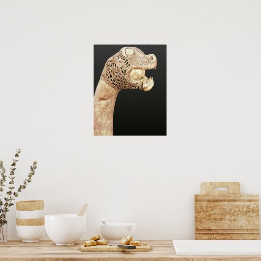Figurehead of a Viking Longship, gevonden in Osebe Poster (Keuken)