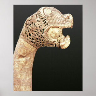 Figurehead of a Viking Longship, gevonden in Osebe Poster