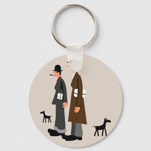 figuren met een laag uiterlijk sleutelhanger (Voorkant)