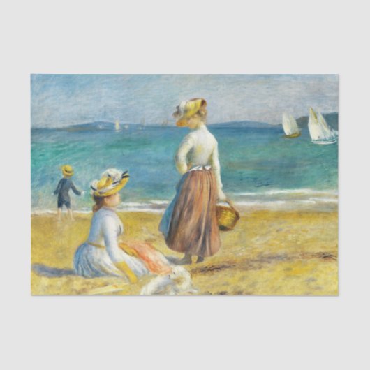 Figuren op het strand, Auguste Renoir Decoupage Ar Tissuepapier (Voorkant)