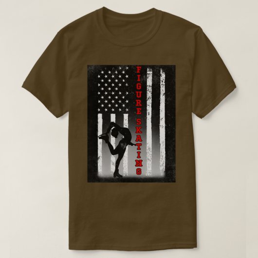 FIGUREREN VAN AMERIKAANSE VLAGZWART T-SHIRT (Design voorkant)