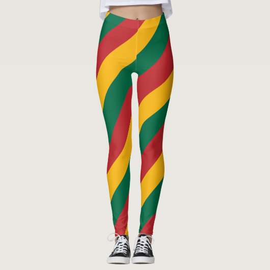 Figuur 1 van de nationale vlag van Litouwen Leggings (Voorkant)