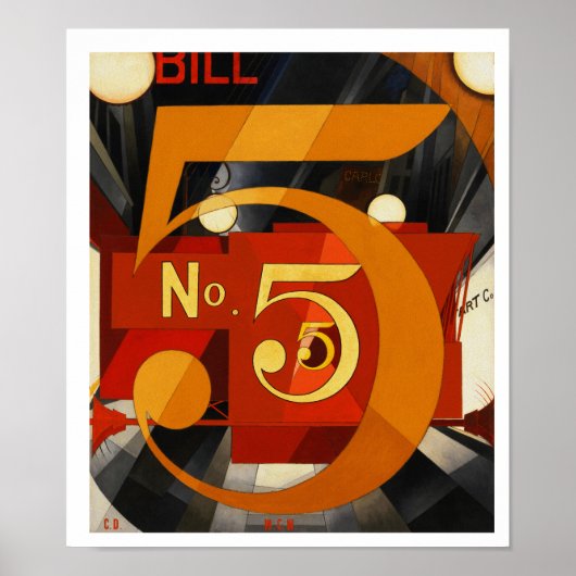 Figuur 5 in Gold door Charles Demuth Poster (Voorkant)