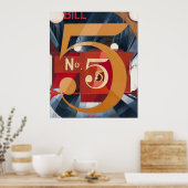 Figuur 5 in goud poster (Keuken)