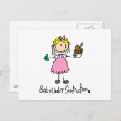 Figuur Baby onder constructie Briefkaart (Voorkant / Achterkant)