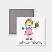 Figuur Baby onder constructie Magneet (Voorkant / Achterkant)