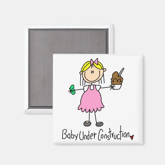 Figuur Baby onder constructie Magneet (Voorkant / Achterkant)