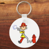 Figuur Brandweerstand met slang Sleutelhanger (Voorkant)