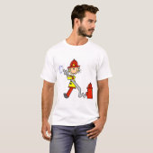 Figuur Brandweerstand met slang T-shirt (Voorkant volledig)