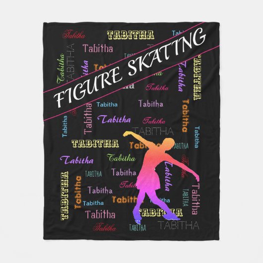 Figuur die met Gepersonaliseerde Naam over allen S Fleece Deken (Voorkant)