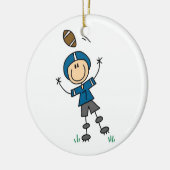 Figuur Football Blauw Keramisch Ornament (Links)