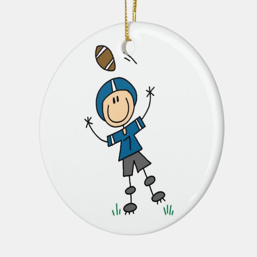 Figuur Football Blauw Keramisch Ornament (Links)