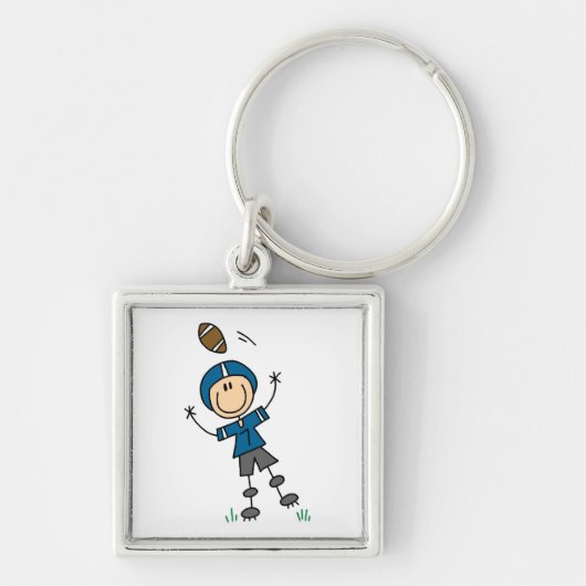 Figuur Football Blauw Sleutelhanger (Voorkant)
