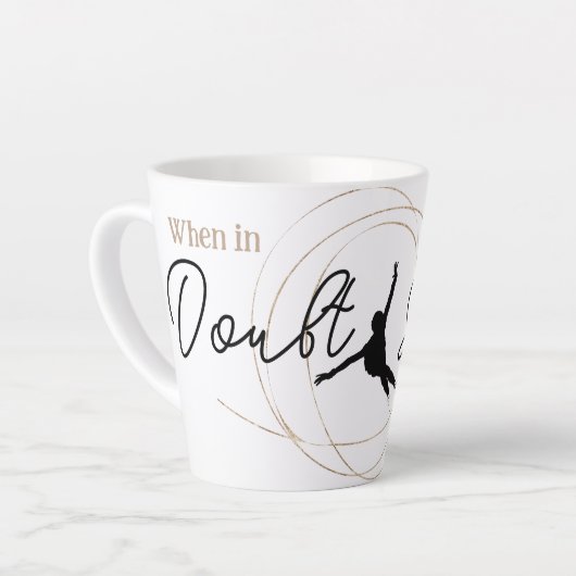 Figuur het schaatsen mok "wanneer in twijfel het u (Linkerhoek)