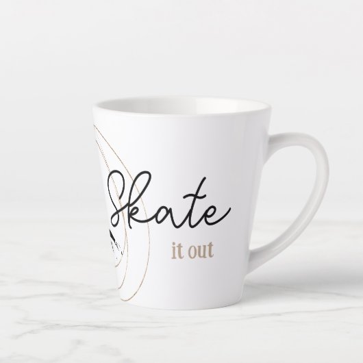 Figuur het schaatsen mok "wanneer in twijfel het u (Rechts)