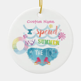 Figuur het Skeren Ornament I brengt zomer op ijs d