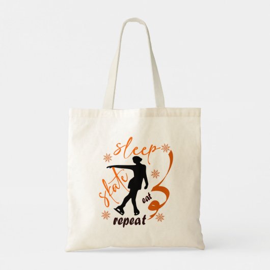 Figuur Ice skating canvas tas (Achterkant)