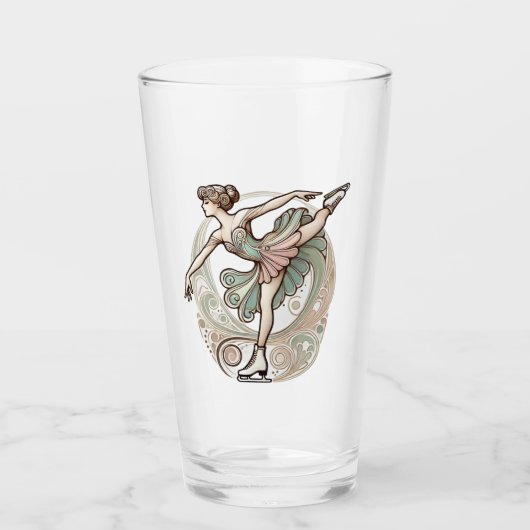Figuur IJsschaatser Glazen Cup Gift (Voorkant)