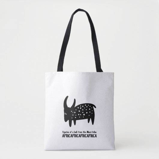 Figuur met de afbeelding van een stier uit de stam tote bag (Voorkant)