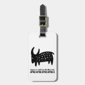 Figuur met de afbeelding van een stier van de stam bagagelabel (Voorkant verticaal)