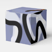 Figuur met Feline: Abstract Blauw, Sinaasappel, B Bedankdoosjes (Voorkant Zijde)