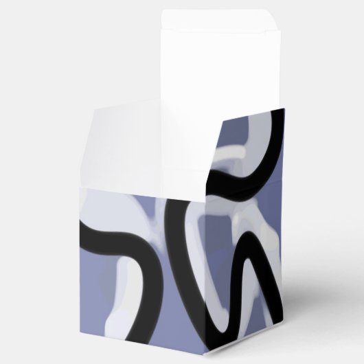 Figuur met Feline: Abstract Blauw, Sinaasappel, B Bedankdoosjes (Geopend)