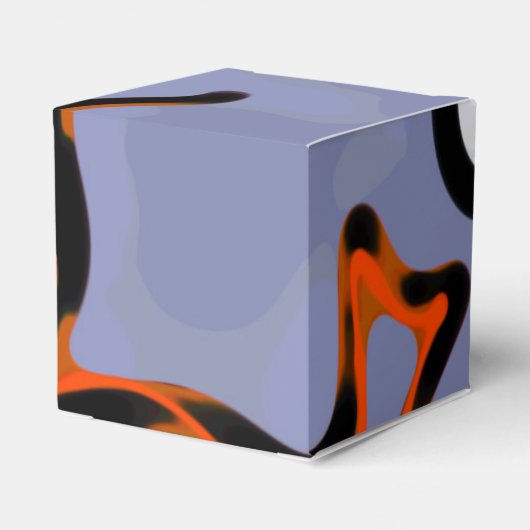 Figuur met Feline: Abstract Blauw, Sinaasappel, B Bedankdoosjes (Achterkant)