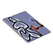 Figuur met Feline: Abstract Blauw, Sinaasappel, B Notitieboek (Rechterzijde)