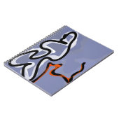 Figuur met Feline: Abstract Blauw, Sinaasappel, B Notitieboek (Linkerzijde)