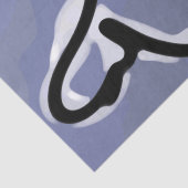 Figuur met Feline: Abstract Blauw, Sinaasappel, B Tissuepapier (Detail)